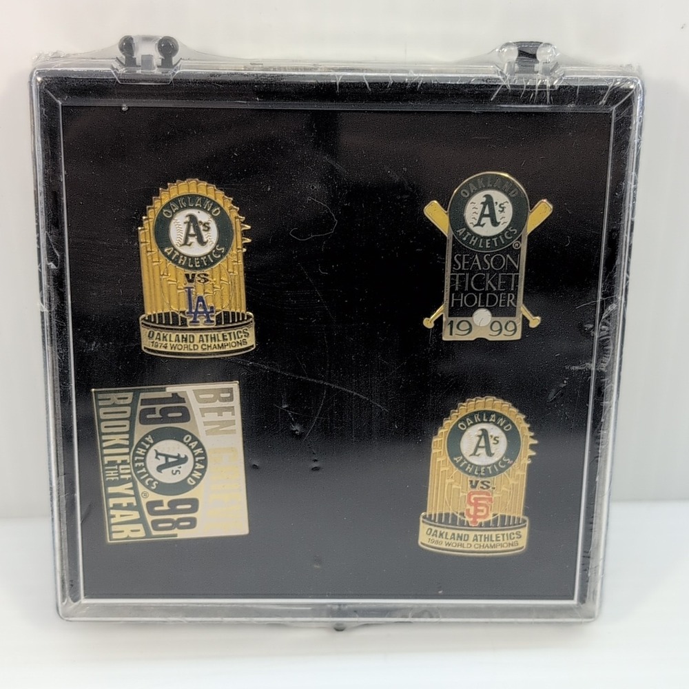 Vintage Oakland Athletics A's 1999 Season Ticket Pins Ben Grieve World Series‎